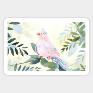 Whimsical and Cute Watercolor Birds Sticker